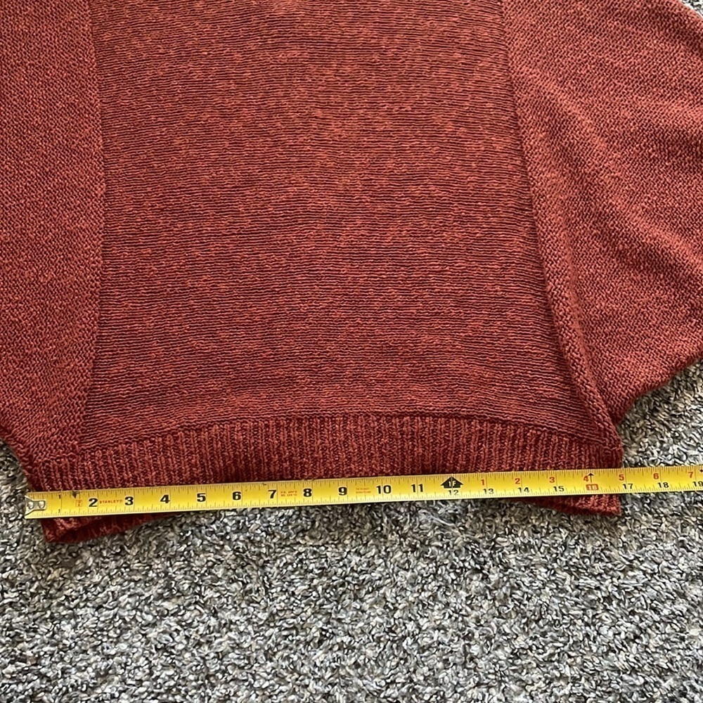 Ruby Moon Button Back Dolman Sleeve Sweater Cotton Boho Textured Rust Batwing - Picture 10 of 14